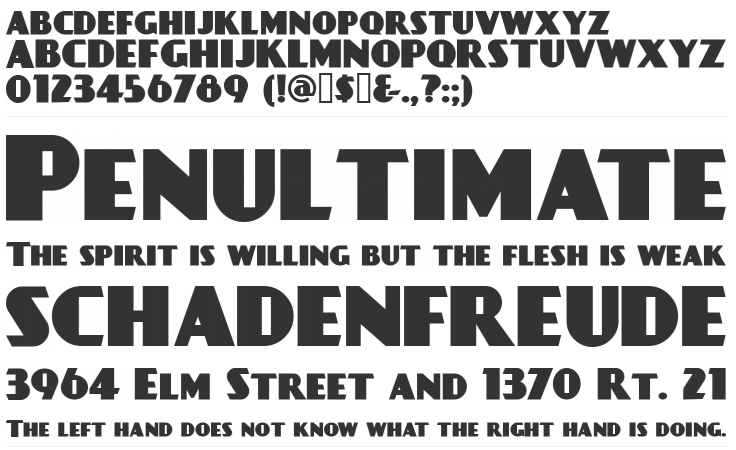 DayPosterBlack Font
